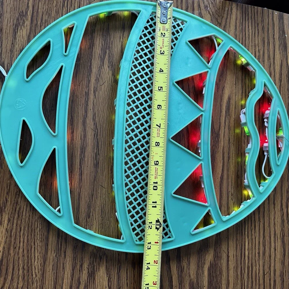 VTG 16” Easter Egg Lighted Plastic Window Hanging Pink Green 80s 90s Decoration